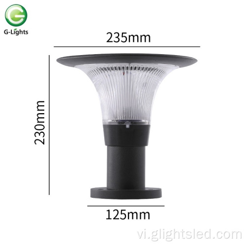 Màu trắng ấm áp ngoài trời chống thấm nước IP65 LED ánh sáng trụ năng lượng mặt trời